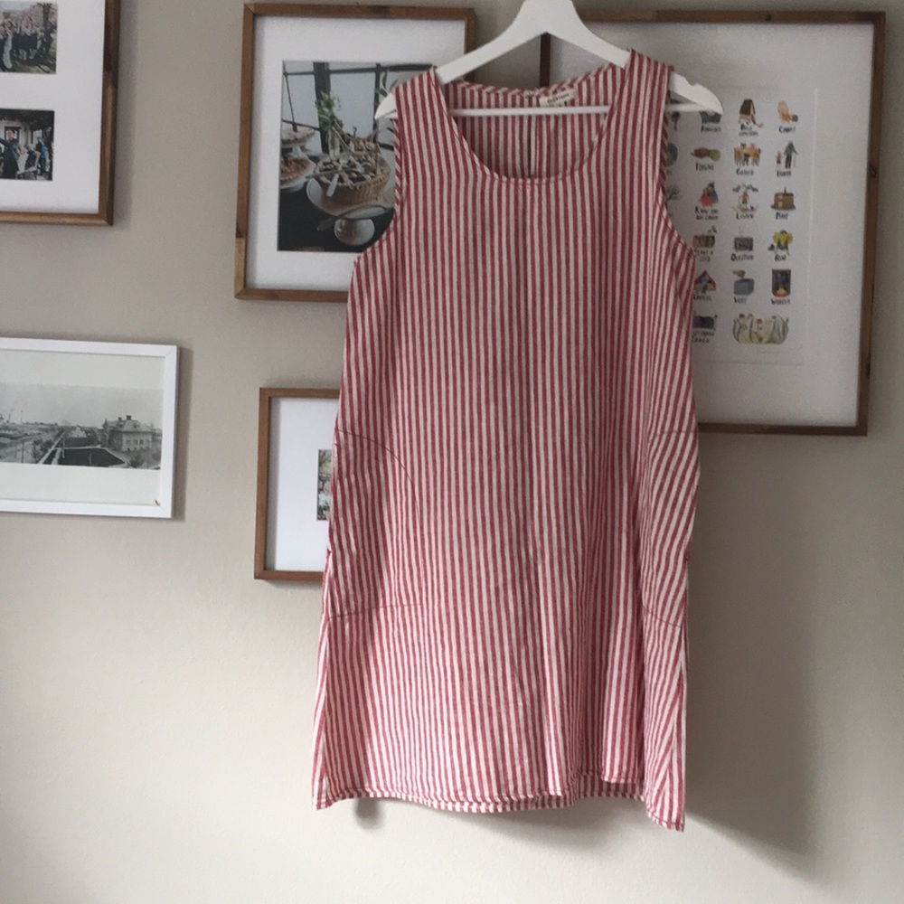 Striped Max Factor linen dress